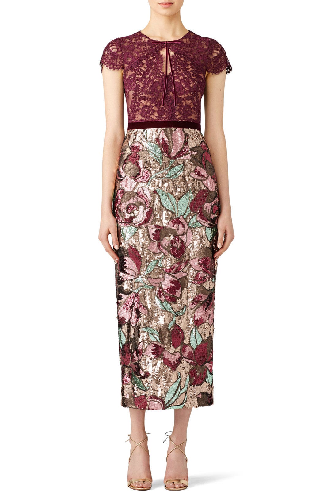 Artwork Sequin Dress by Marchesa Notte 0