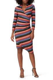 Downtown Stripe Jersey Dress by Nicole Miller