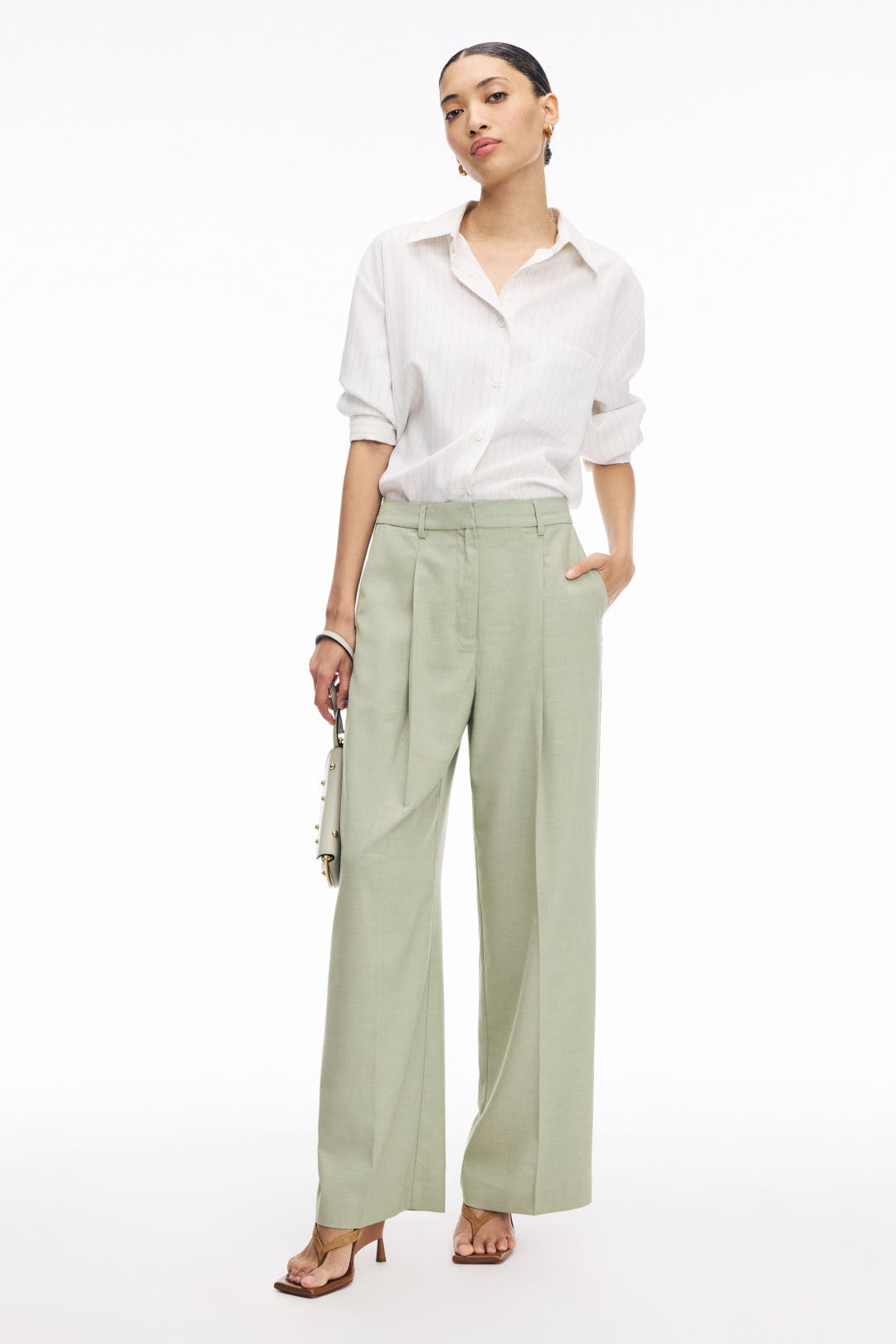 【THEAIRTOWN】Working Wide Pants Cable Knit Wide Leg Pants by 525 America | Rent the Runway