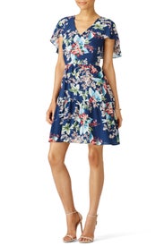 Blue Flower Print Dress by Slate & Willow