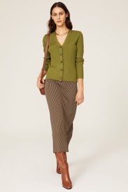 Ribbed Simone Cardigan by Tory Burch