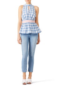 Blue Gingham Yael Top by Viva Aviva