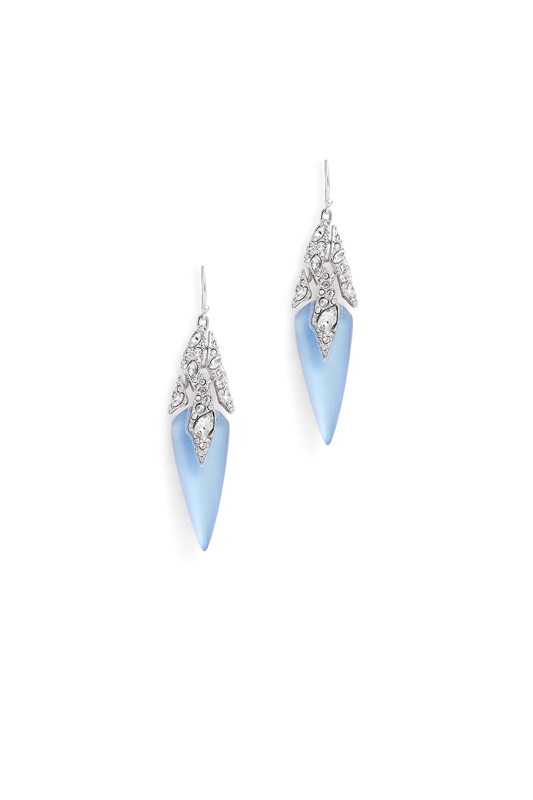 Blue Dangling Fractured Wire Earrings by Alexis Bittar 1