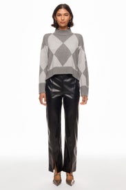 Tonal Grey Diamond Knit Sweater by Derek Lam 10 Crosby x RTR