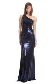 Navy Sequin Sultry Gown by David Meister