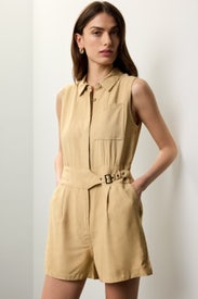 Tan Belted Romper by Jason Wu x RTR