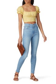 Light Blue Mile High Super Skinny Jeans by Levi's