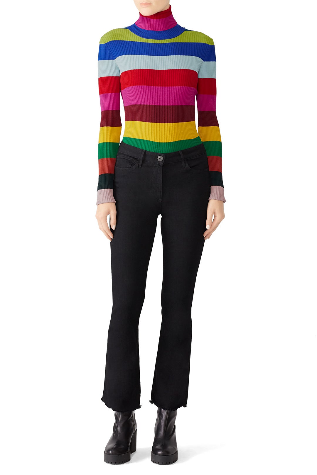 Rib Turtleneck Pullover by Milly 0