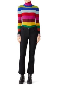 Rib Turtleneck Pullover by Milly