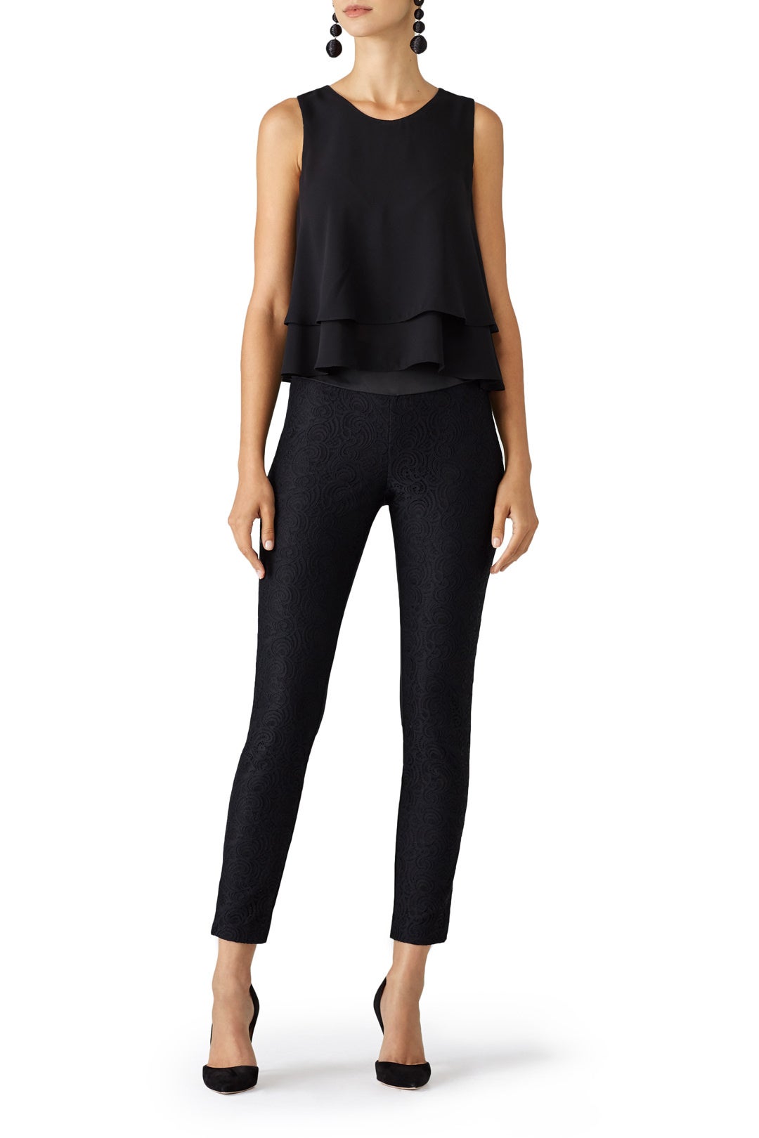 Black Lace Leggings by Nicole Miller 0