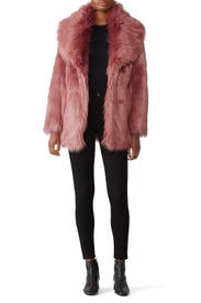 Premium Rose Faux Fur Coat by Unreal Fur