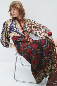 Navy Winter Mix Midi Dress by FARM Rio