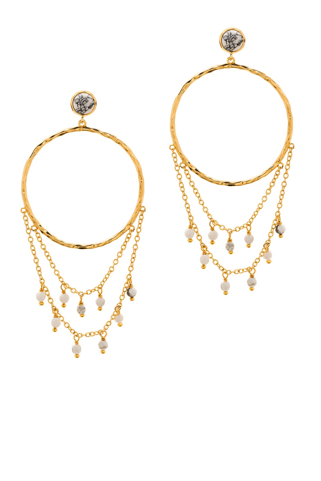 Sol Gemstone Drape Hoops by Gorjana Accessories