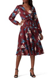 Floral Tiered Wrap Dress by Great Jones