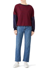 Shirred Shoulder Sweatshirt by KINLY