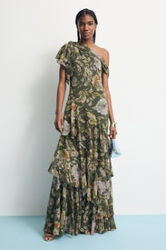 Kanerite Asymmetric Floral Gown by Lauren Ralph Lauren
