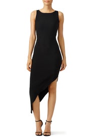 Black Zandra Slash Dress by Osman