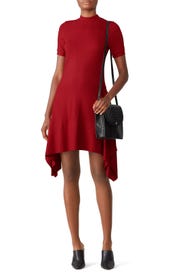 Red Ribbed Dress by Susana Monaco