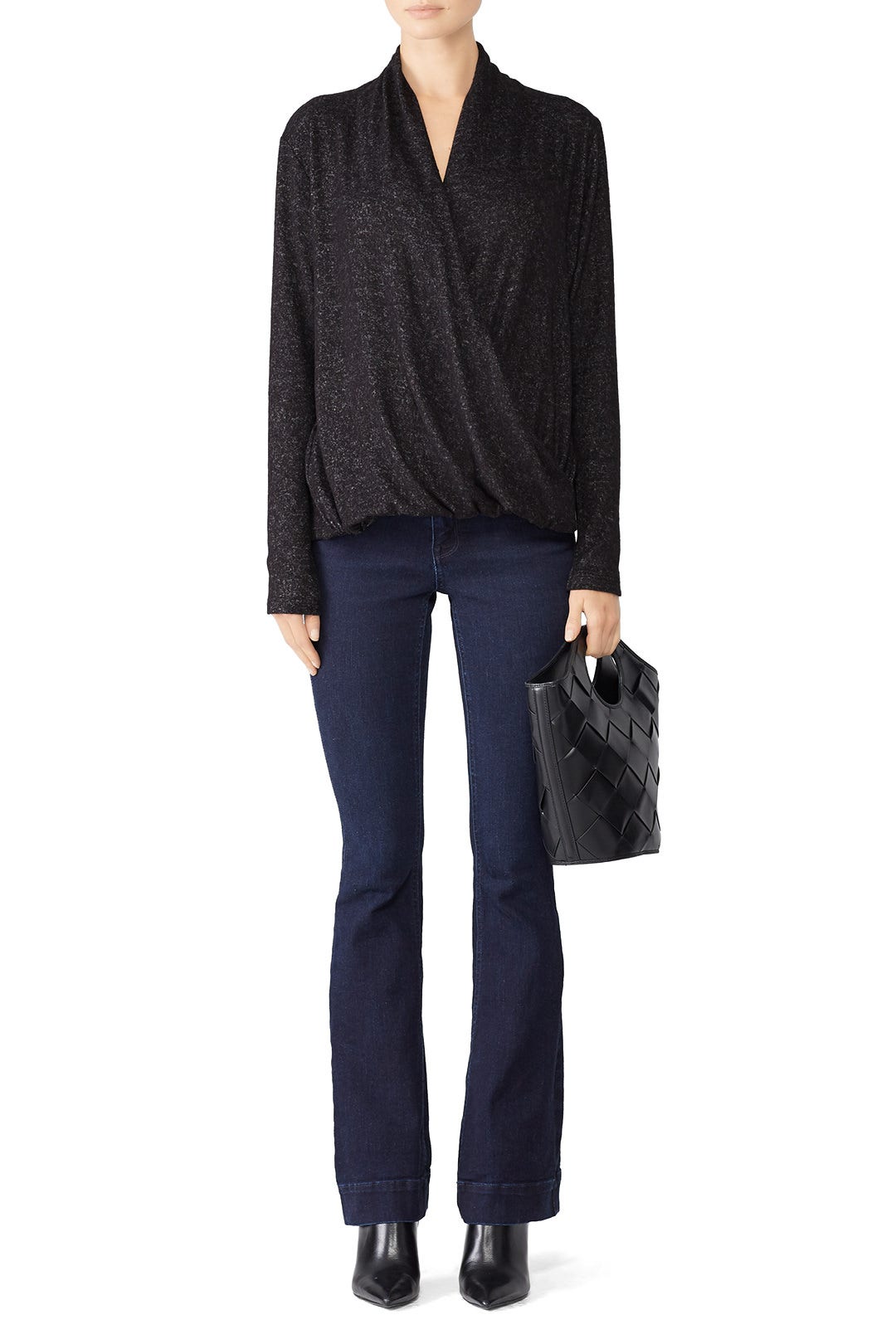 Brushed Knit Crossover Top by Slate & Willow 0