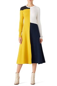 Colorblock Knit Dress by Cedric Charlier