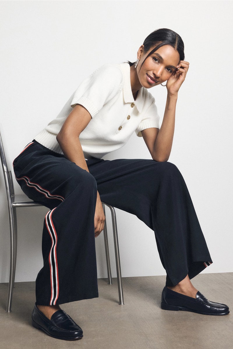 Wide Leg Drawcord Pant by Hunter