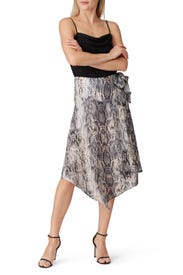 Snake Print Wrap Skirt by krisa