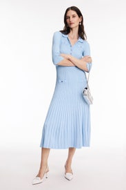 Rib Knit Midi Dress by Maje