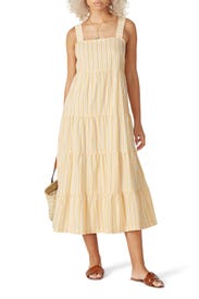 Stripe Tiered Tank Midi Dress by Madewell