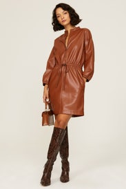 Faux Lambskin Dress by Natori