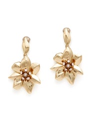 Bisque Flower Earrings by Oscar de la Renta