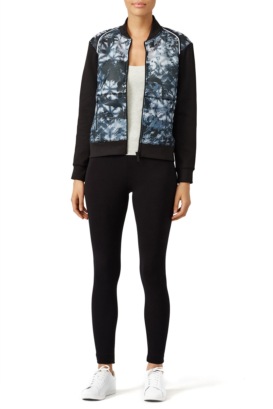 Palm Shadow Mesh Bomber Jacket by ALALA 0