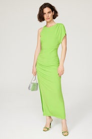 Green Ruched Dress by Donna Morgan