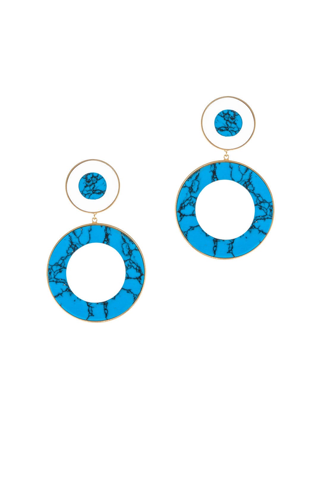Turquoise Circle Drops by Joanna Laura Constantine
