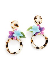 Hibiscus Hoop Earrings by Lele Sadoughi