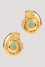 Nautilus Stud Earrings by Lizzie Fortunato