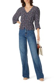 Floral Silk Top by Madewell
