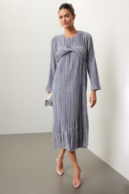 Twist Front Midi Dress by Marina Moscone