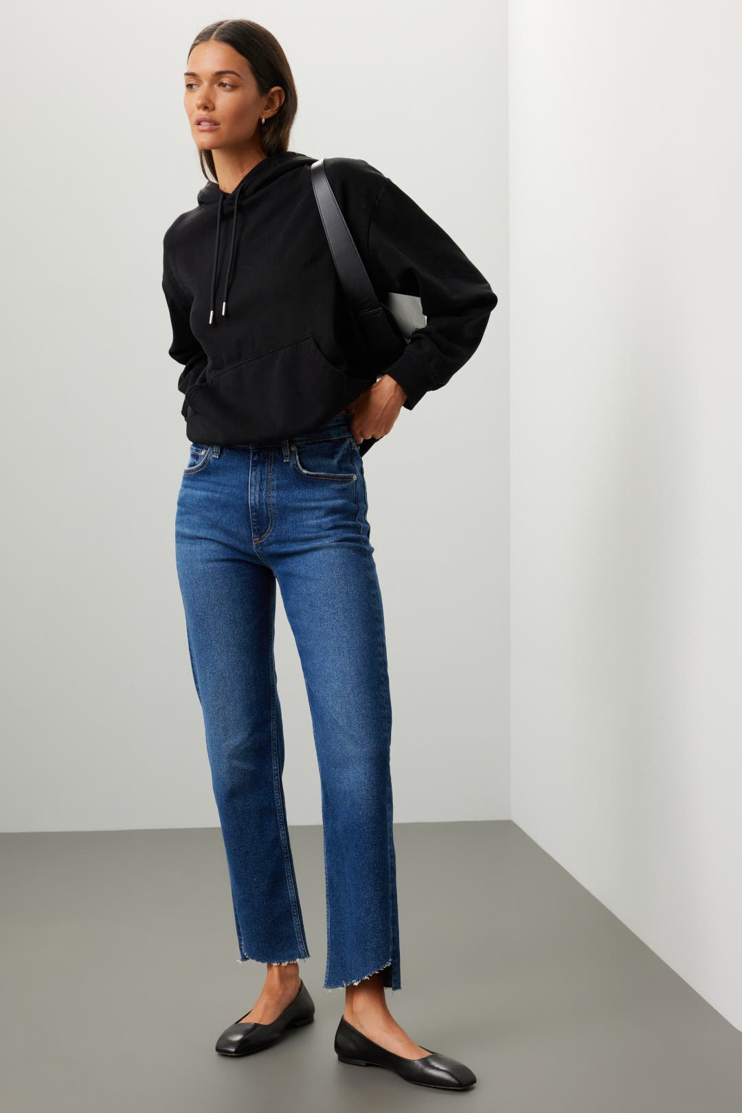 【関税込み】rag & bone ブルー Harlow ジーンズ Rag & Bone Harlow mid-rise straight-leg Jeans | Blue