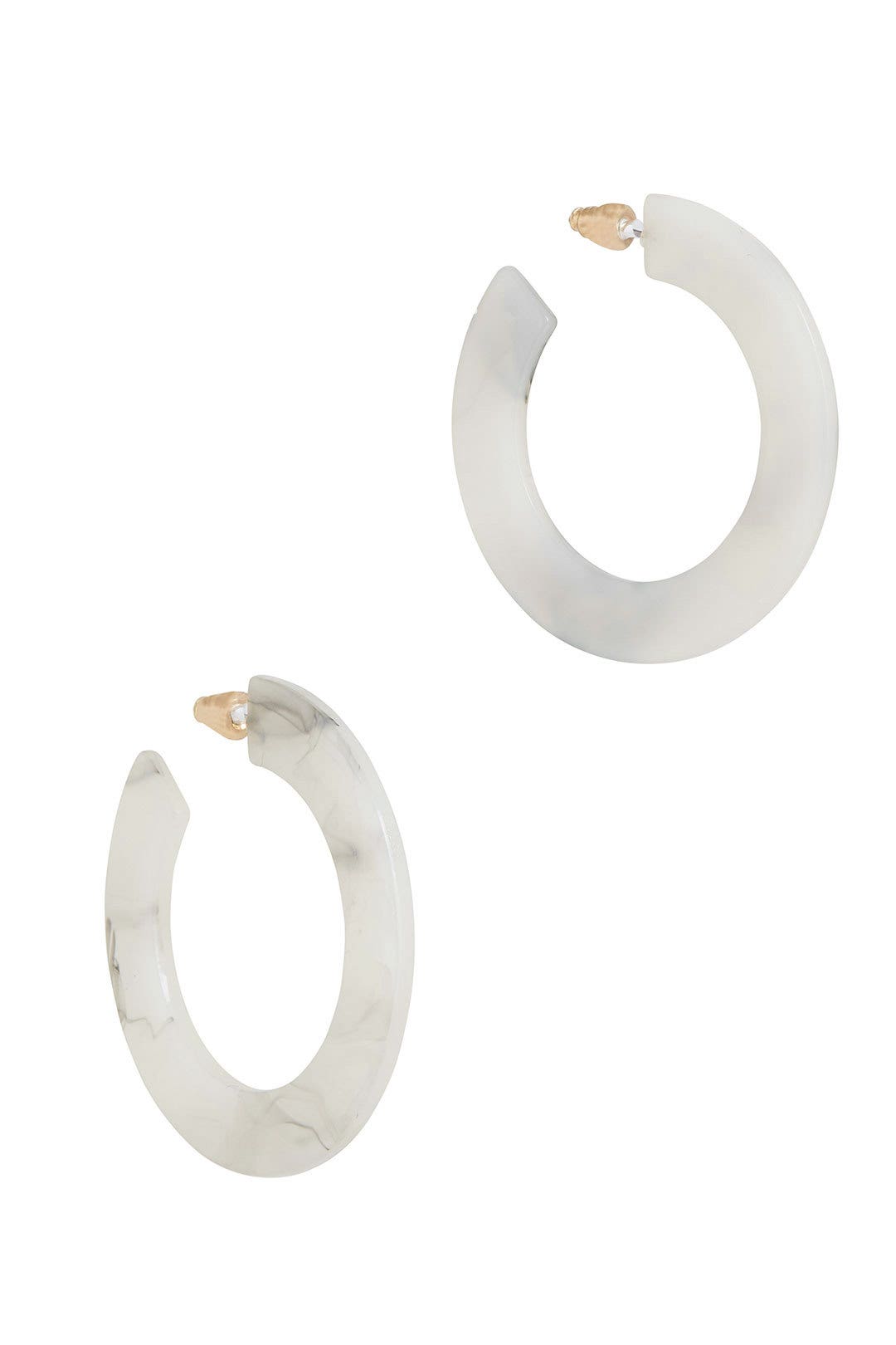 Grey Acetate Hoops by Slate & Willow Accessories
