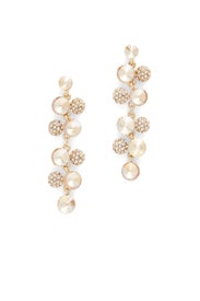 Crystal Pave Circle Drop Earrings by Slate & Willow Accessories