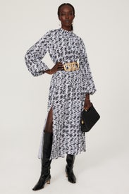Fingerpaint Kaftan Dress by Thebe Magugu