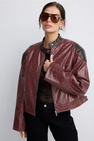 Cropped Biker Jacket by WEWOREWHAT