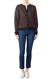 Abstract Check Cardigan by Aldomartins