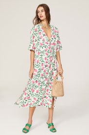 Floral Long Caftan by Benjamin Benmoyal