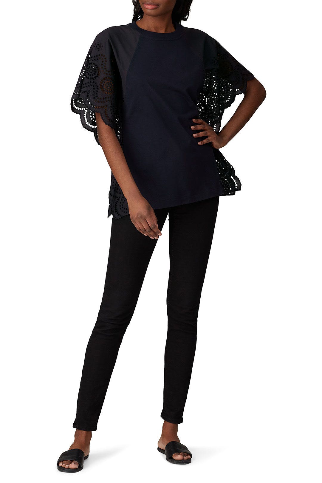 Multi Eyelet Top by Cedric Charlier 0