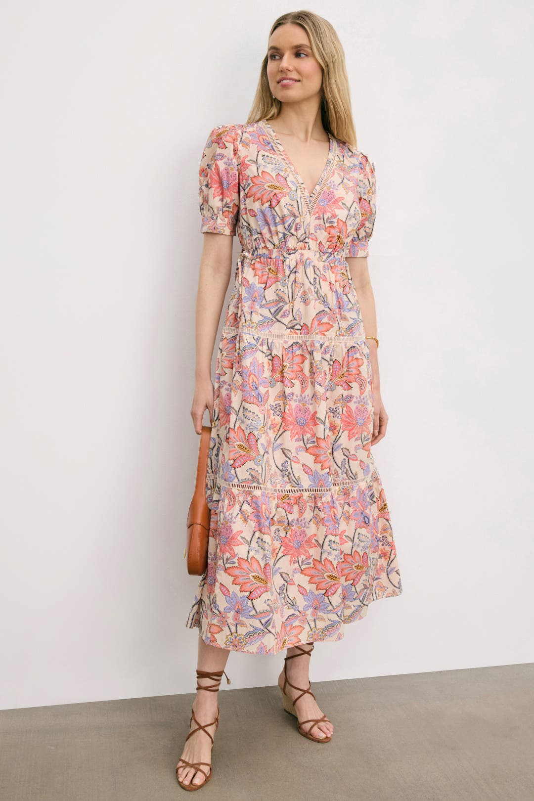 Puff Sleeve Midi Dress by Derek Lam 10 Crosby x RTR | Rent the Runway