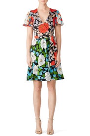 Boswell Flutter Wrap Dress by Diane von Furstenberg