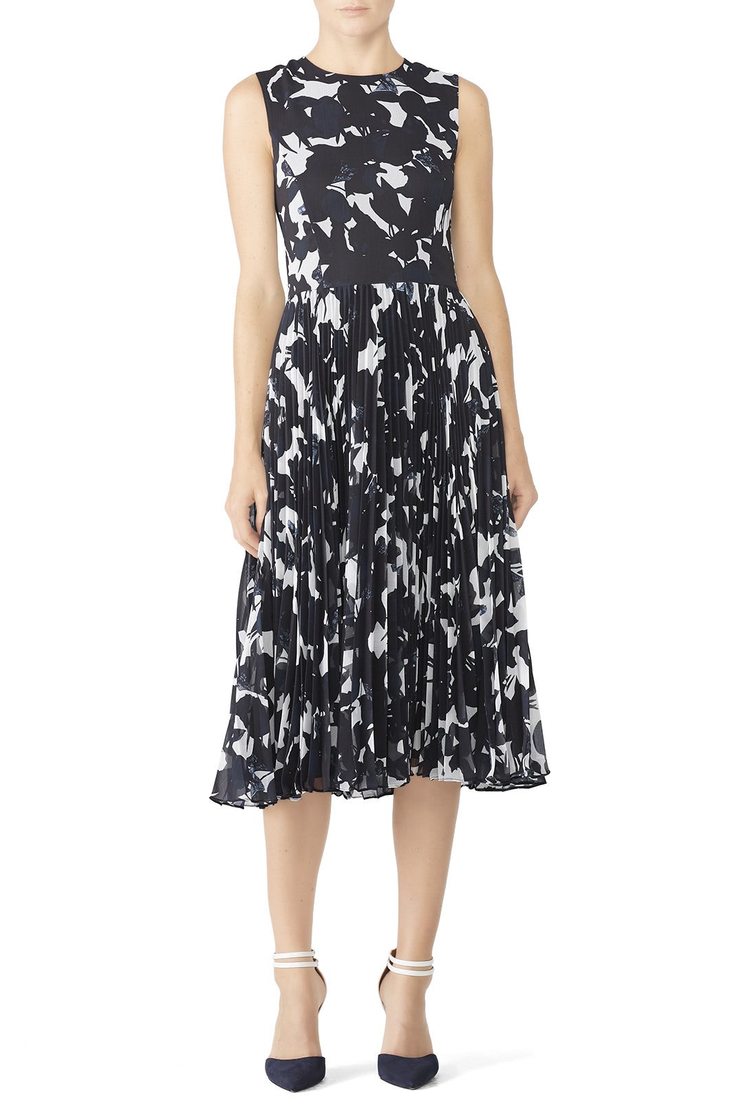 Chalk Multi Pleated Dress by Jason Wu Collection 0