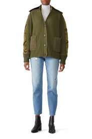 Contrast Sweater Jacket by No. 21