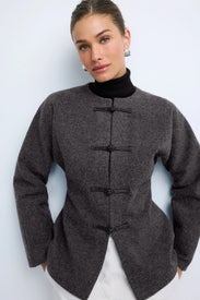 Mandarin Waisted Cardigan by Róhe